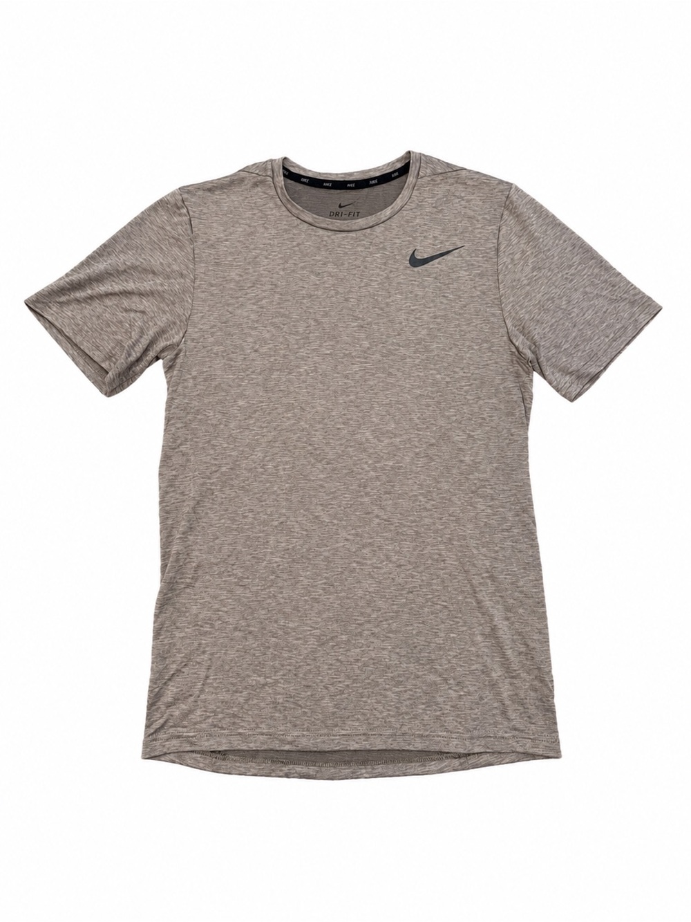 Nike Dri-FIT Men's Small Heather Tan Brown Slim Fit Training Shirt